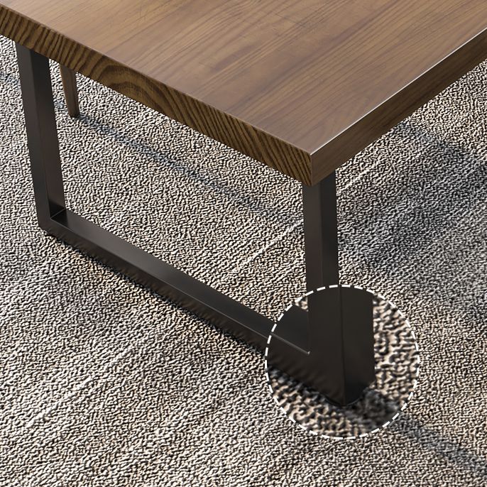 Industrial Solid Wood Office Desk Sled Base 29.53" Tall Writing Desk Clearhalo 'furn' 'furn_office_desk' 'Furniture' 'Office Desks' 'Office Furniture' 'office_desk' 1200x1200_ed50ec16-f859-4d11-90e0-3f5e15d6959f