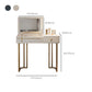 Glam 29.52" Height Wood Flip-top Dressing Table Make-up Vanity with Mirror