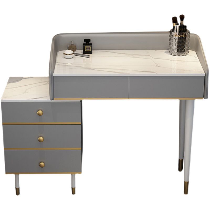 Tavolo da toeletta da toeletta per specchio a specchio accontentato per trucco regolabile con cassetti