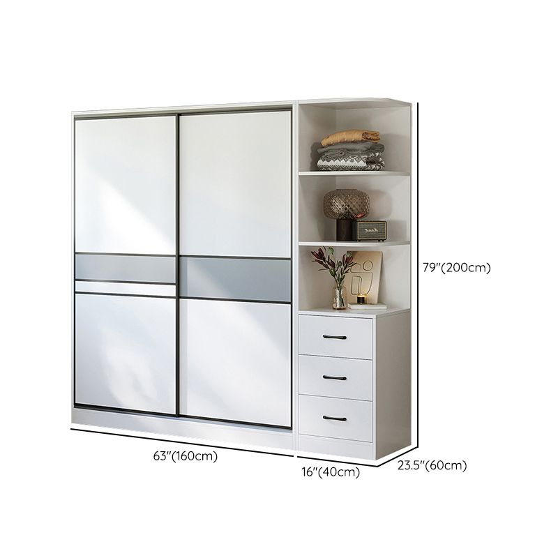 Armario de madera artificial Armario moderno con puertas correderas para dormitorio