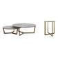 Contemporary Frame Coffee Table Round Slate Top Cocktail Table Clearhalo 'Coffee & Accent Tables' 'Coffee Tables' 'coffee_tables' 'furn' 'furn_coffee_tables' 'Furniture' 'Living Room Furniture' 1200x1200_ed56cfc3-54b7-497c-807f-c6c52eb554d4