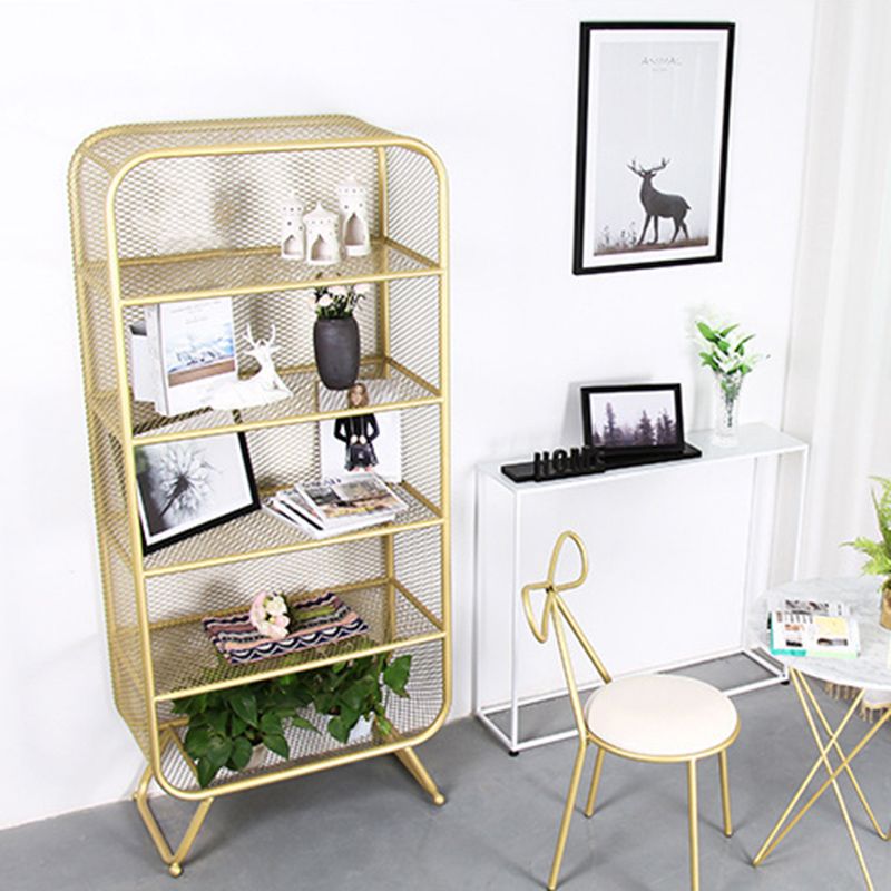 Light Luxury Metal Bookcase Shelf Closed Back Bookcase for Study Room Clearhalo 'Bookcases' 'furn' 'furn_bookcases' 'Furniture' 'Office Furniture' 1200x1200_ed56e2cb-f762-484e-92e6-2d5c5f5547f5