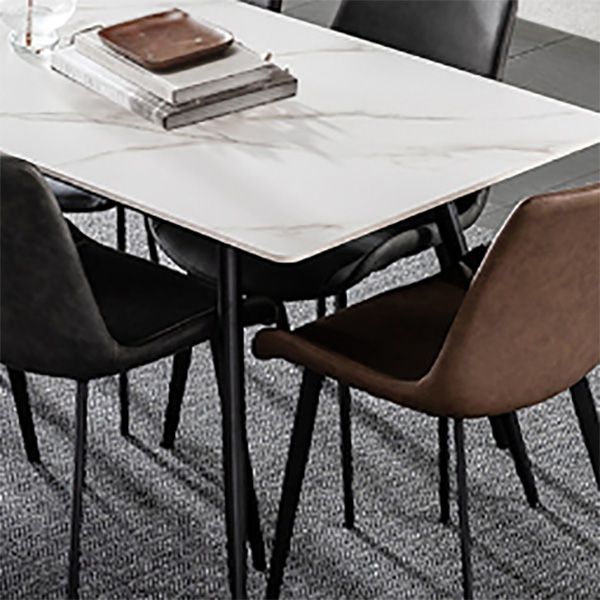 Simplicity Style Furniture Rectangle Stone Dining Room Table for Dining Room Clearhalo 'Dining Tables & Seating' 'Dining Tables' 'dining_table' 'furn' 'furn_dining_table' 'Furniture' 'Kitchen & Dining Furniture' 1200x1200_ed577014-ad62-4556-8d5e-34410cff93b2