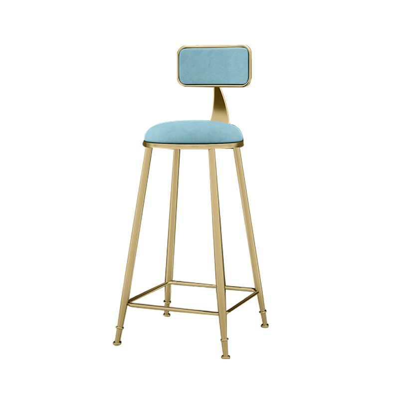 Scandinavian Armless Metal Frame Bar Stool Low Back Upholstered Bar Stool Clearhalo 'Bar Furniture' 'Bar Stools' 'bar_stools' 'furn' 'furn_bar_stools' 'Furniture' 'Kitchen & Dining Furniture' 1200x1200_ed583ef0-061e-4909-882f-898fc345a063