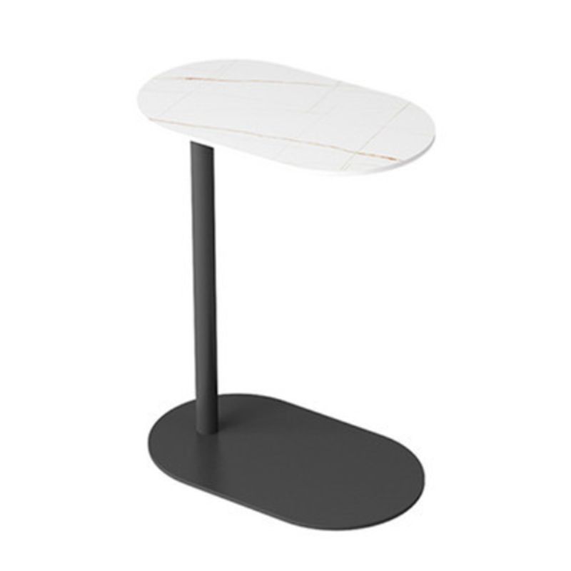 Mid-Century Modern Stone Top Side Table Elliptical Pedestal End Table Clearhalo 'Coffee & Accent Tables' 'End & Side Tables' 'end_side_table' 'Furniture' 'furniture_end_side_table' 'Living Room Furniture' 1200x1200_ed5ae5e1-1feb-4a5d-b785-0b55e230d78c