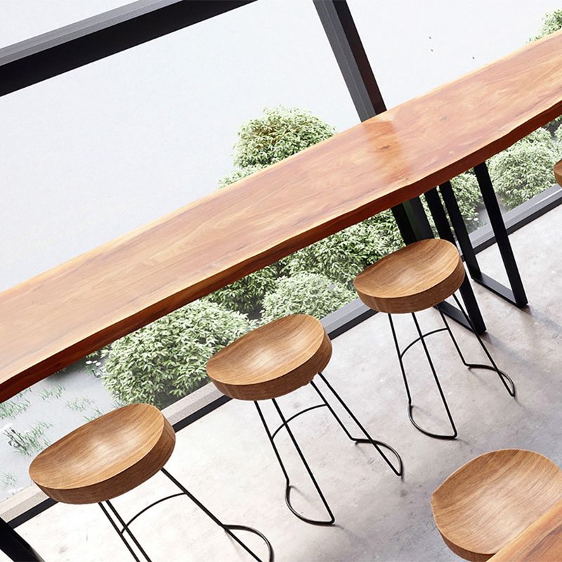 Wood Backless Dining Stools Contemporary Bar Stools with Footrest Clearhalo 'Bar Furniture' 'Bar Stools' 'bar_stools' 'furn' 'furn_bar_stools' 'Furniture' 'Kitchen & Dining Furniture' 1200x1200_ed5aec04-bf09-4dc3-b6d7-6344db33d0df