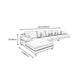 34.6"High Pillow Top Arm Sectional Contemporary Cushion Back for Living Room Clearhalo 'furn' 'furn_sectionals' 'Furniture' 'furniture_sectionals' 'kitchen' 'kitchen_sectionals' 'Living Room Furniture' 'Sectionals' 1200x1200_ed5c2738-0487-4f4d-8c5d-bd17a147974e