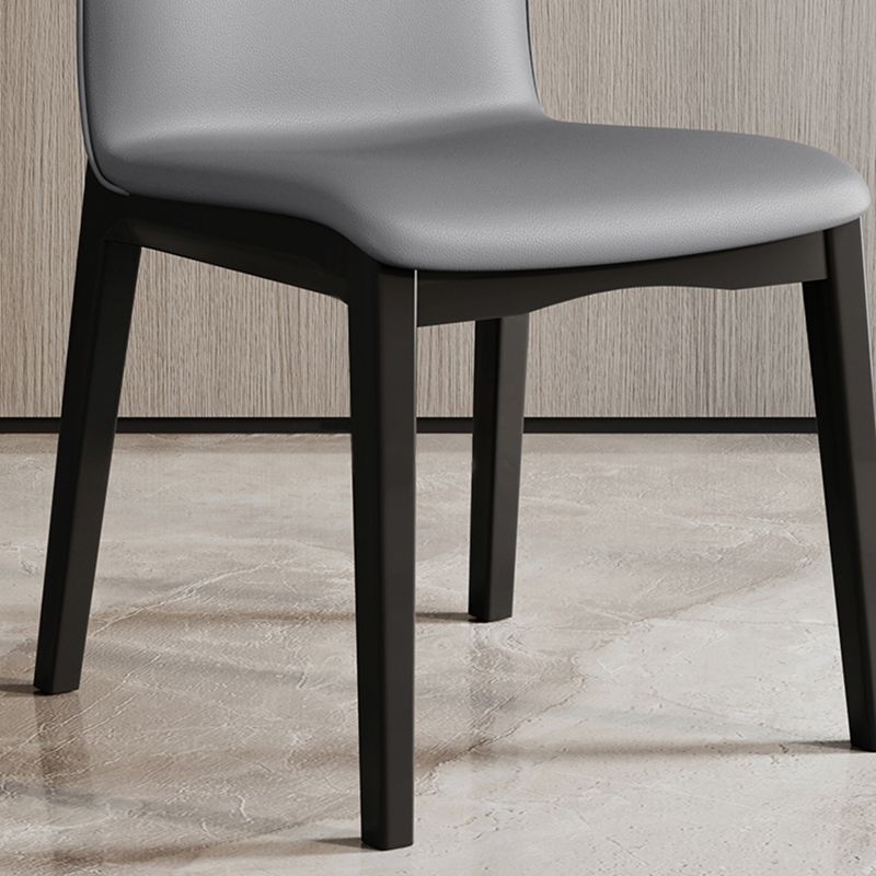 Nordic Style Holzstuhl fester Rücken Küchenseitenstuhl für Esszimmer