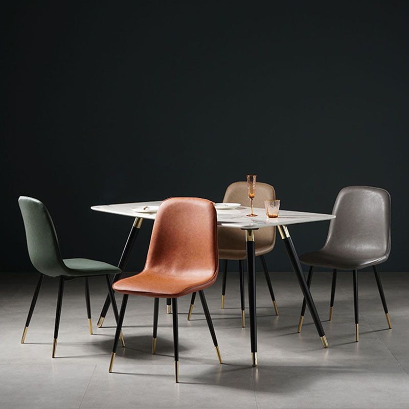 Nordic Metal Dining Chairs Dining Armless Side Chairs for Kitchen Clearhalo ' kitchen&dining_furn' 'Dining Chairs' 'Dining Tables & Seating' 'dining_chair' 'furn' 'furn_dining_chair' 'Furniture' 'furniture_dining_chair' 'Kitchen & Dining Furniture' 'kitchen' 1200x1200_ed5cba9e-5f59-4767-9343-728d6c2fd6f5