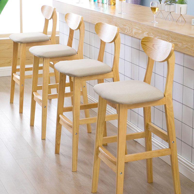 Scandinavian Milk Tea Shop Footrest Stool Matte Finish Solid Wood Bar Stool Clearhalo 'Bar Furniture' 'Bar Stools' 'bar_stools' 'furn' 'furn_bar_stools' 'Furniture' 'furniture_bar_stools' 'Kitchen & Dining Furniture' 1200x1200_ed5ea774-6325-4bda-beae-89cbbded65dc