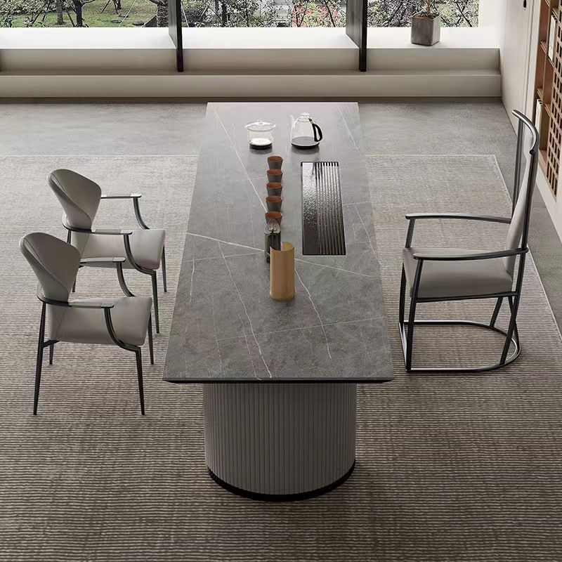 Sillas de comedor de cuero de falso silla de brazo de ala de estilo nórdico para comedor