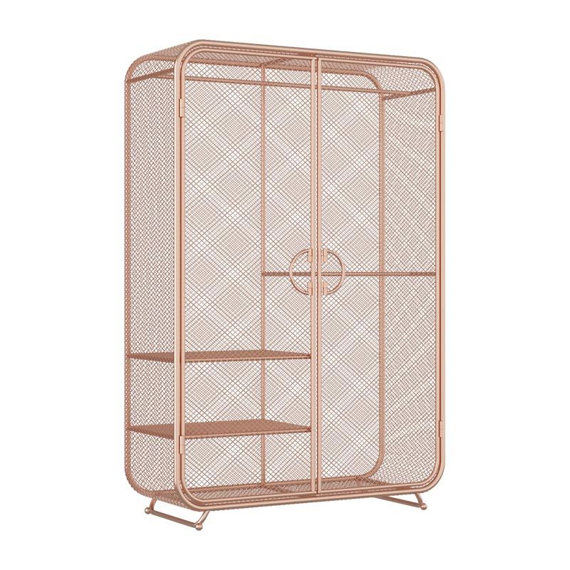 Industrial Style Wardrobe Bedroom Metal Wardrobe Closet with 2 Doors Clearhalo 'Armoires & Wardrobes' 'armoires_wardrobes' 'Bedroom Furniture' 'furn' 'furn_armoires_wardrobes' 'Furniture' 1200x1200_ed5f7f1d-91b7-43ea-b5be-8c8e91ae8388