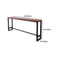 Industrial Rectangle Pine Wood Bar Table Set 1/7 Pieces Counter Table with High Stools