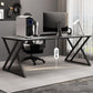 Industrial Stone Gaming Desk 29.53 "hoher rechteckiger Computertisch