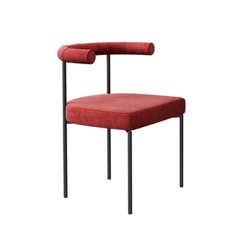 Modern Linen Dining Chair Open Back Dining Side Furniture in Matte Finish for Brasserie Clearhalo 'Dining Chairs' 'Dining Tables & Seating' 'dining_chair' 'furn' 'furn_dining_chair' 'Furniture' 'Kitchen & Dining Furniture' 1200x1200_ed6318b9-ccdd-4e8c-828a-6ccbd1ba8825