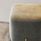 Glam Square Target Pouf Plain Velvet Metal Frame Water Resistant Couch Ottoman