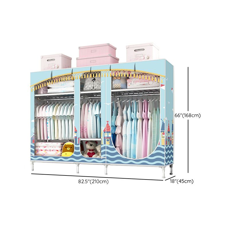 Placard de garde-robe à 3 portes de style contemporain avec jambes