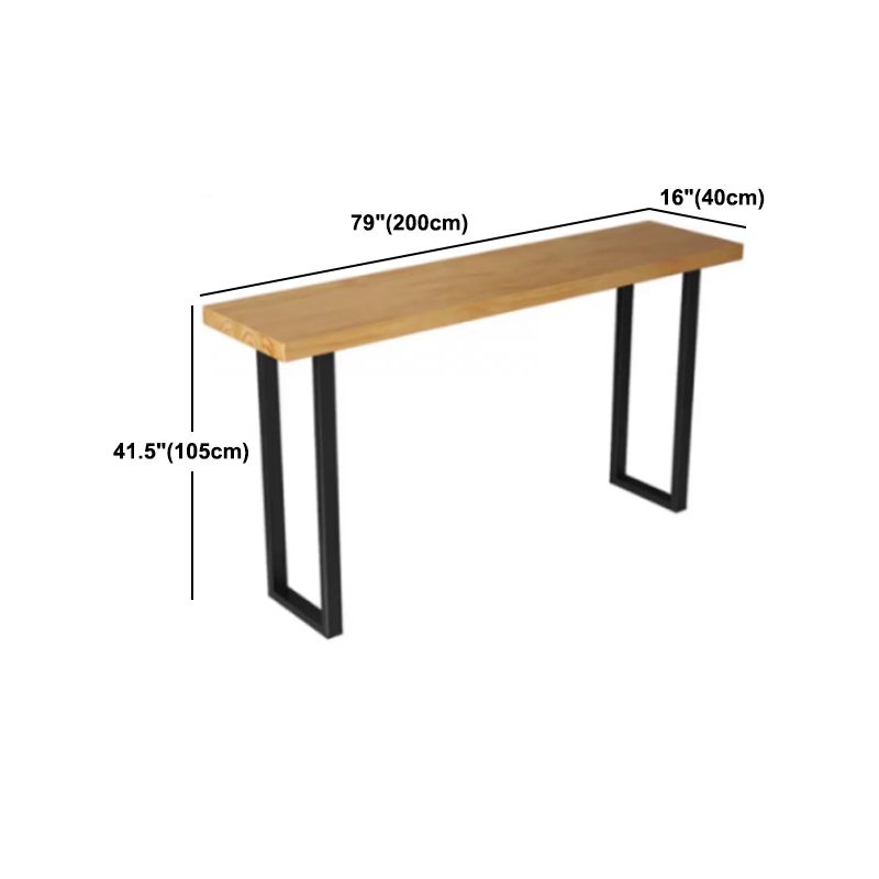 Industrial Bar Table Set 1/7 Pieces Rectangle Pine Wood Counter Table with High Stools Clearhalo 'Bar Furniture' 'furn' 'furn_home_bar_bar_sets' 'Furniture' 'Home Bars & Bar Sets' 'home_bar_bar_sets' 'Kitchen & Dining Furniture' 1200x1200_ed63b6bf-e69a-484e-91bf-941c34f4e339