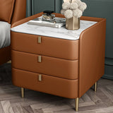 Comodino in legno con 3 cassetti contemporanei da 25 "alto comodino