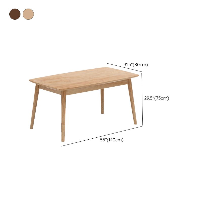 Table à manger en bois Nordic Glam Table rectangulaire à manger avec pieds en bois