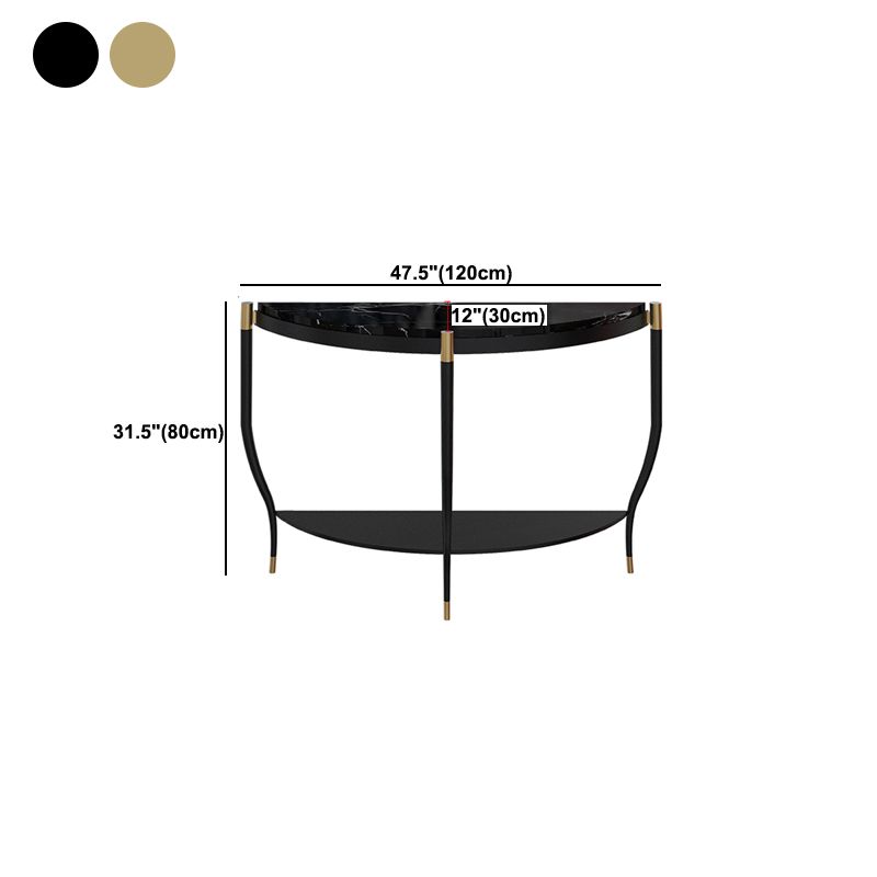 Glam Hall Console Table with 3 Legs 1-shelf Slate Moon Console Table Clearhalo 'Console Tables' 'console_tables' 'Entry & Mudroom Furniture' 'furn' 'furn_console_tables' 'Furniture' 1200x1200_ed65d9ab-3409-4e21-80d4-7e6facded4d7