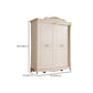 Modern Style White Wardrobe Cabinet Wood Clothes Rail Wardrobe Armoire