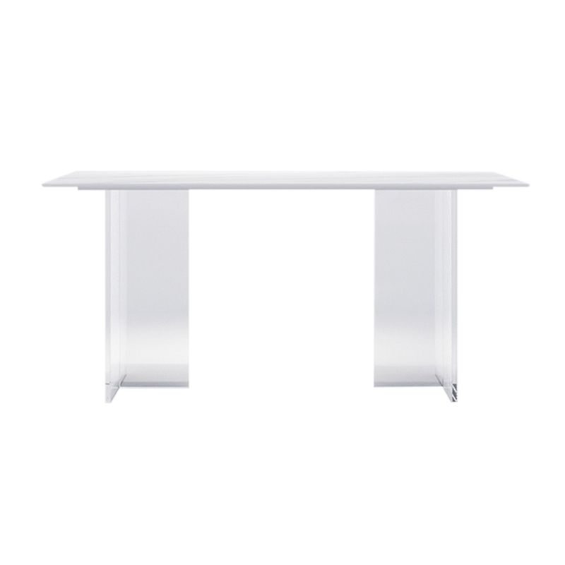 Modern 1/4/5/7 Pieces Dining Table Rectangle Stone Furniture in White Clearhalo 'Dining Room Sets' 'Dining Tables & Seating' 'dining_room_set' 'furn' 'furn_dining_room_set' 'Furniture' 'Kitchen & Dining Furniture' 1200x1200_ed66b0c1-50d1-49bd-93d7-057fd649f8b9