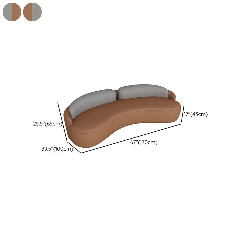 Faux Leather Cushions Back Sofa with Armless for Living Room Clearhalo 'furn' 'furn_sofas' 'Furniture' 'Living Room Furniture' 'Sofa' 'sofas' 1200x1200_ed696b5d-6677-4851-aee1-5753255f6ac0