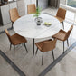 Contemporary Style Round Dining Table Set 1/4/6/7 Pieces Sintered Stone Dining Set Clearhalo 'Dining Room Sets' 'Dining Tables & Seating' 'dining_room_set' 'furn' 'furn_dining_room_set' 'Furniture' 'Kitchen & Dining Furniture' 1200x1200_ed69cc99-10ff-4d64-b77f-4c17b6f7cf71