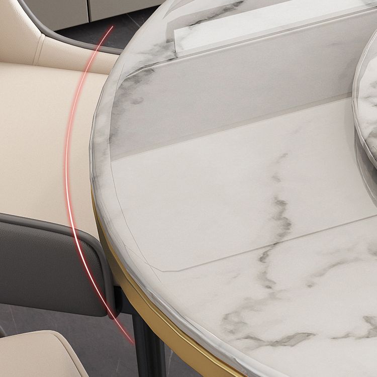 Marble Dining Table Luxury Style Single Pedestal Base Table for Dining Room Clearhalo ' dining_table' 'Dining Tables & Seating' 'Dining Tables' 'furn' 'furn_dining_table' 'Furniture' 'furniture_dining_table' 'Kitchen & Dining Furniture' 'kitchen&dining_furn' 'kitchen' 'kitchen_dining_table' 1200x1200_ed6a138c-b171-4730-861b-36c454b89fec