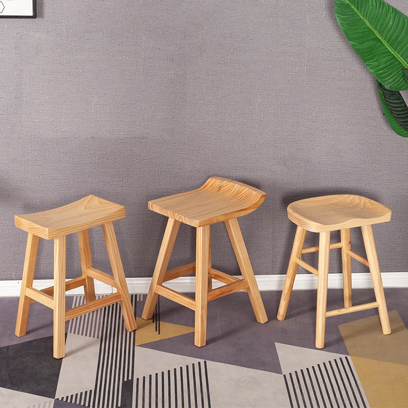 Modern Armless Backless Counter Stool Wood Cashier Bar Stool with Seat and Pedal Clearhalo 'Bar Furniture' 'Bar Stools' 'bar_stools' 'furn' 'furn_bar_stools' 'Furniture' 'Kitchen & Dining Furniture' 1200x1200_ed6a775d-ab92-4d63-95c9-cc4c0f6454b3
