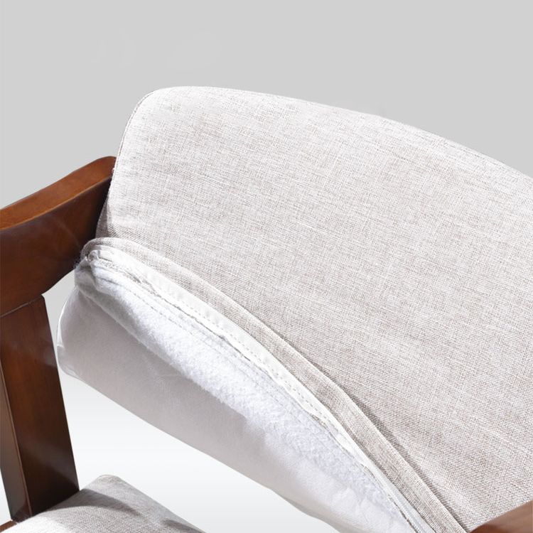 Eigentijdse stijl armstoel houten open rug eetstoelen voor binnen