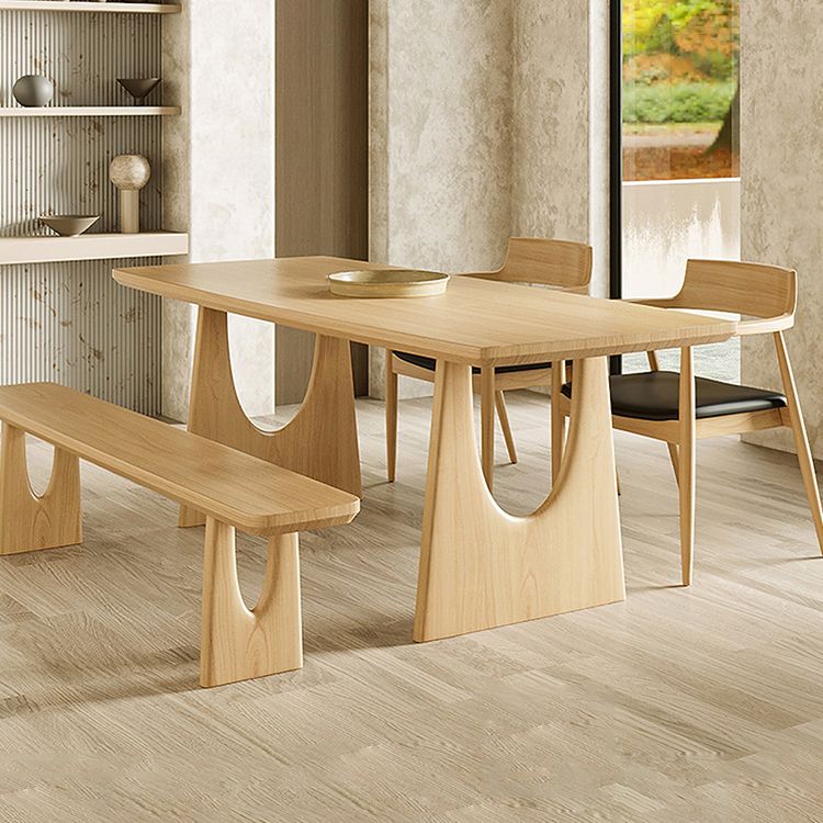 1/2/4/5/7 Pieces Rectangle Dining Set Solid Wood Dining Table with Wooden Chairs Clearhalo 'Dining Room Sets' 'Dining Tables & Seating' 'dining_room_set' 'furn' 'furn_dining_room_set' 'Furniture' 'Kitchen & Dining Furniture' 1200x1200_ed6b88b4-0dad-47e4-b12f-686164f2f8dc