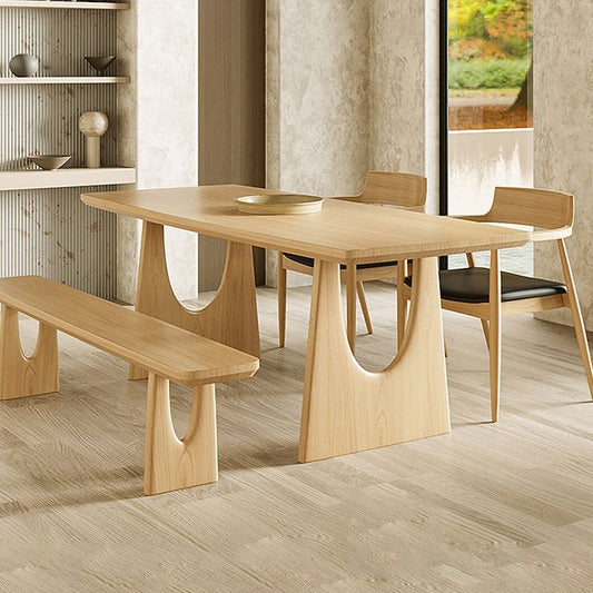1/2/4/5/7 Piezas Juego de comedor rectangular Mesa de comedor de madera maciza con sillas de madera