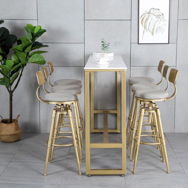 Wohnzimmer Glamstil Barstool Gold 4 -Legs Barhocker mit Pedal