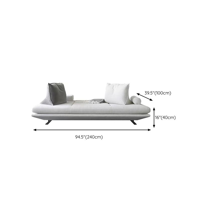 Contemporary Upholstered Solid Color Chaise Chair with Metal Legs Clearhalo 'Chairs & Seating' 'Chaise Lounge' 'chaise_lounge' 'furn' 'furn_chaise_lounge' 'Furniture' 'Living Room Furniture' 1200x1200_ed6cb93b-3879-43a6-9b8f-1db7cb9d840a