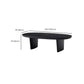 Scandinavian Oval Wood Coffee Table 15.75"H 2 Legs Cocktail Table Clearhalo 'Coffee & Accent Tables' 'Coffee Tables' 'coffee_tables' 'furn' 'furn_coffee_tables' 'Furniture' 'Living Room Furniture' 1200x1200_ed6db2ff-c220-478c-a9c5-bb52cd77b179