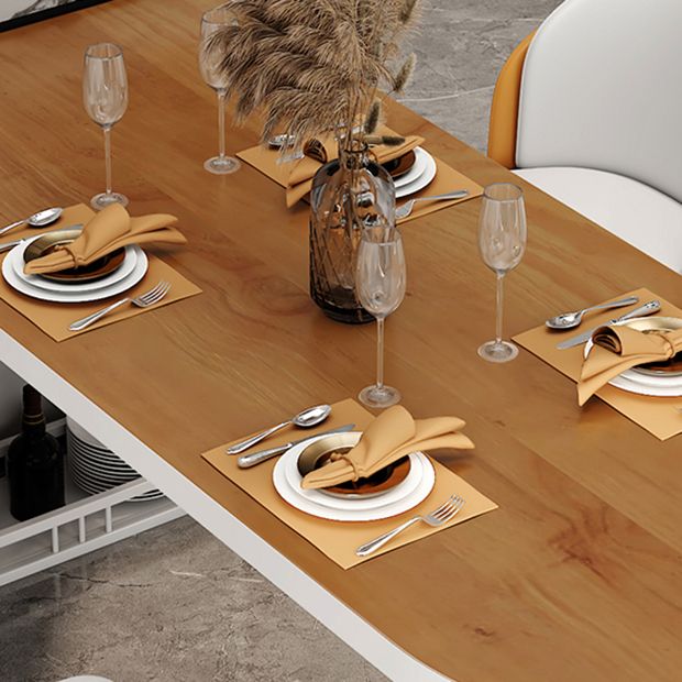 Modern Style Dining Table Solid Wood Double Pedestal Dining Table for kitchen Clearhalo ' dining_table' 'Dining Tables & Seating' 'Dining Tables' 'furn' 'furn_dining_table' 'Furniture' 'furniture_dining_table' 'Kitchen & Dining Furniture' 'kitchen&dining_furn' 'kitchen' 'kitchen_dining_table' 1200x1200_ed6ea9da-92b4-4041-bcec-a2f132b6b762