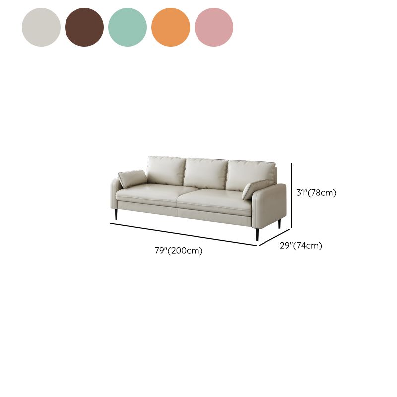 3つの枕を備えた現代ソファスクエアアーム3シーター席