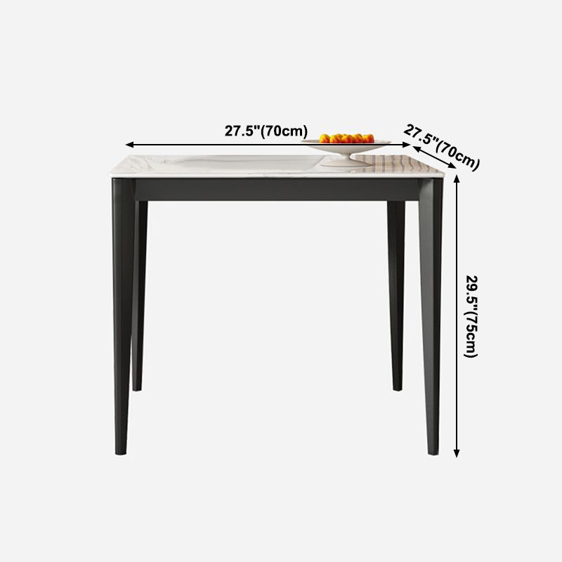 Sintered Stone Dining Table Industrial Style 4 Legs Base Square Table for Dining Room Clearhalo ' dining_table' 'Dining Tables & Seating' 'Dining Tables' 'furn' 'furn_dining_table' 'Furniture' 'furniture_dining_table' 'Kitchen & Dining Furniture' 'kitchen&dining_furn' 'kitchen' 'kitchen_dining_table' 1200x1200_ed6f72cf-aa2d-4f87-b687-139d6df3c0a1