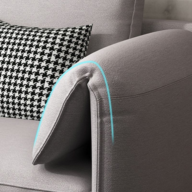 Contemporary Pillow Top Arms Sectional with Pillow Back for 4 People