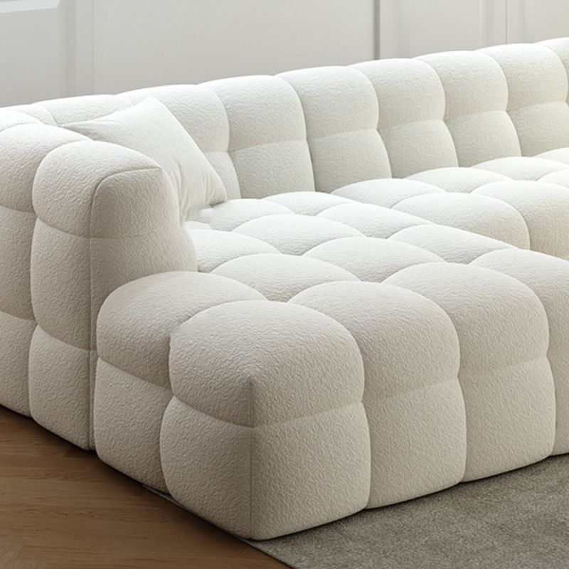 Scandinavische woonkamer sectionele banken witte L-vormige modulaire slaper sectioneel