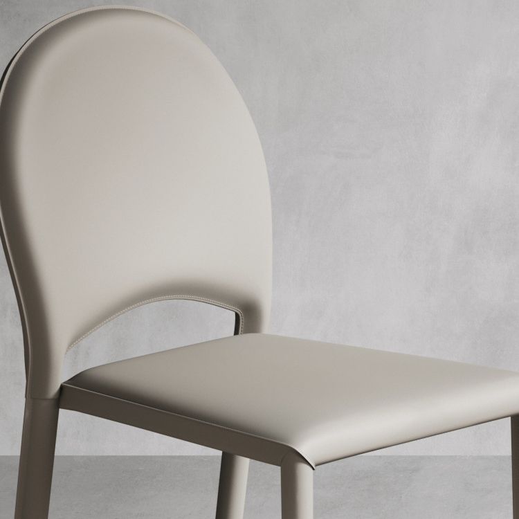 Indoor Faux Leather Side Chair Dining Room Armless Dining Chairs