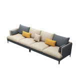 Light-Grey Waterproof Faux Leather Sofa Slipcovered Sectional with Recessed Arms Clearhalo 'furn' 'furn_sectionals' 'Furniture' 'furniture_sectionals' 'Living Room Furniture' 'Sectionals' 1200x1200_ed73dcc6-f87c-458f-b1aa-3e5c02105685