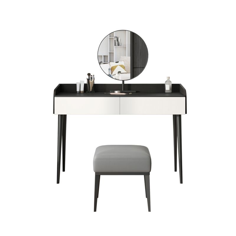 Black Stone Top Vanity Table Set Modern Simple Drawers in Included Makeup Dressing Table Clearhalo 'Bedroom Furniture' 'furn' 'furn_makeup_vanities' 'Furniture' 'Makeup Vanities' 'makeup_vanities' 1200x1200_ed757eaa-9e7e-439c-a39f-c4bf8d568b5d