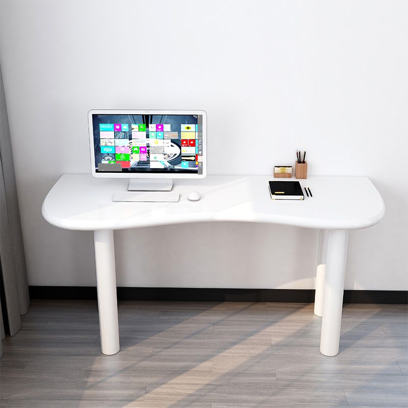 Modern Solid Wood Writing Desk 29.53 "Tall Parsons Base Office Desk