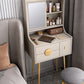 Glam 3-Drawer Solid Color Wooden Vanity with and Mirror Dressing Table