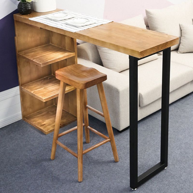 Industrial Bar Stool and Table 1/2/3 Pieces Wood Pub Dining Set Clearhalo 'Bar Furniture' 'furn' 'furn_home_bar_bar_sets' 'Furniture' 'Home Bars & Bar Sets' 'home_bar_bar_sets' 'Kitchen & Dining Furniture' 1200x1200_ed77b2a3-7503-4e76-bada-7c3fe92d9077