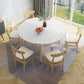 Modern Adjustable Dining Table Stone and Solid Wood Tripod Home Kitchen Table Clearhalo 'Dining Tables & Seating' 'Dining Tables' 'dining_table' 'furn' 'furn_dining_table' 'Furniture' 'furniture_dining_table' 'Kitchen & Dining Furniture' 'kitchen' 'kitchen_dining_table' 1200x1200_ed77da7e-28c1-4668-b68e-341f21feb746