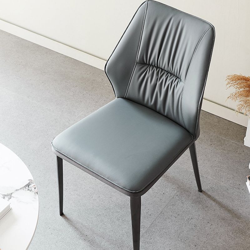 Faux lederen keuken eetstoelen hedendaagse wingback zijstoelen